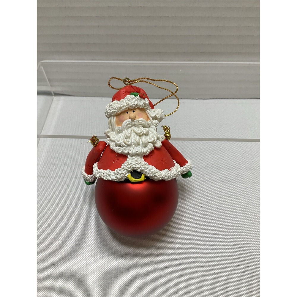 Avon Santa & Company Vintage 1997‎ Santa W/ Jointed Arms Christmas Ornament